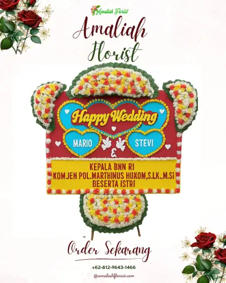 Papan Bunga Pernikahan Botoputih